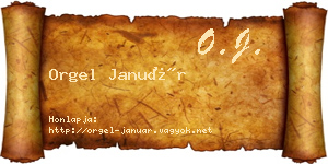 Orgel Január névjegykártya